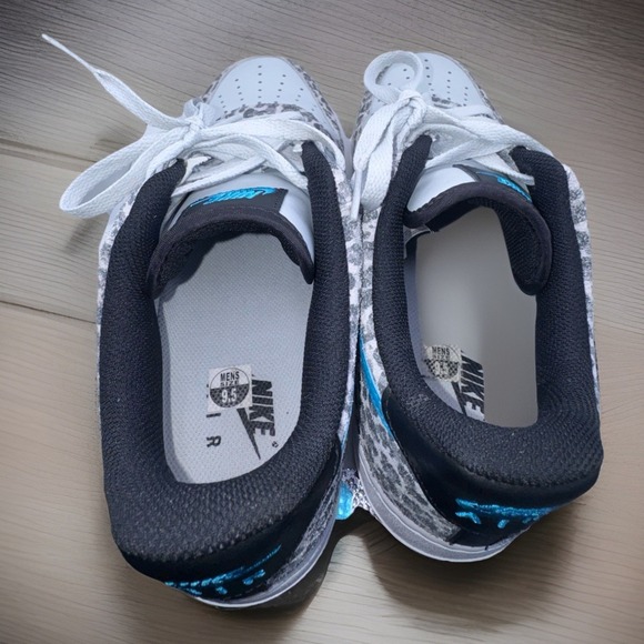 Nike Air Force 1 Low Leopard Print Blue Swoosh DJ6192 001 Mens 9.5 - Picture 3 of 11